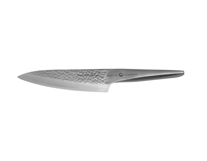 Chroma Type 301 P18 - 8 in Hammered finished Chef knife designed by F.A. Porsche