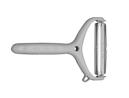 Large peeler 3.5 in blade stainless steel blade and POM handle. Made in Japan by Sumilama Cutlery.