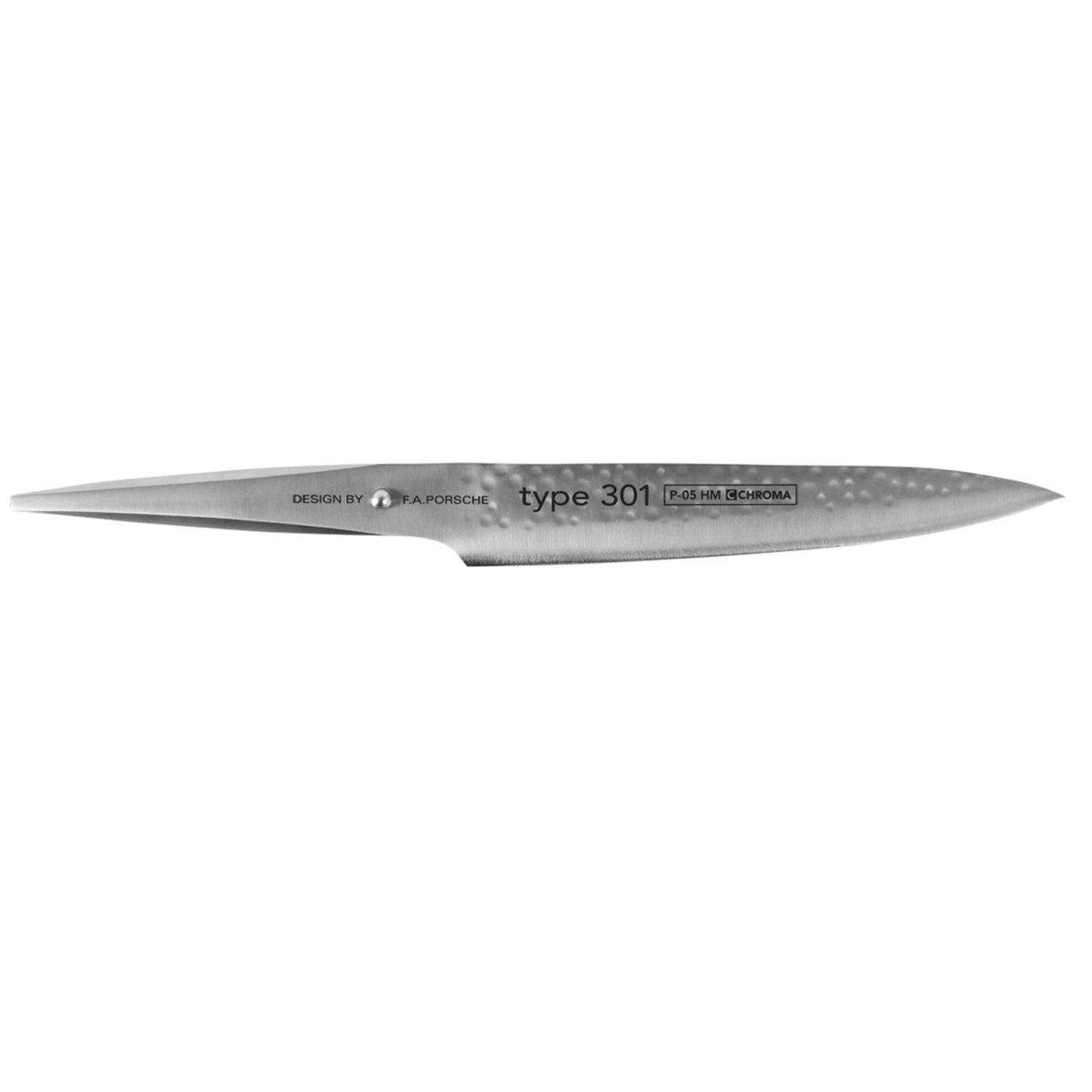 Chroma Type P05 HM- 8 in Carving knife Hammered finish designed by F.A. Porsche