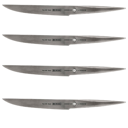 Chroma Type 301 5 in Steak knives set of 4 designed by F.A. Porsche