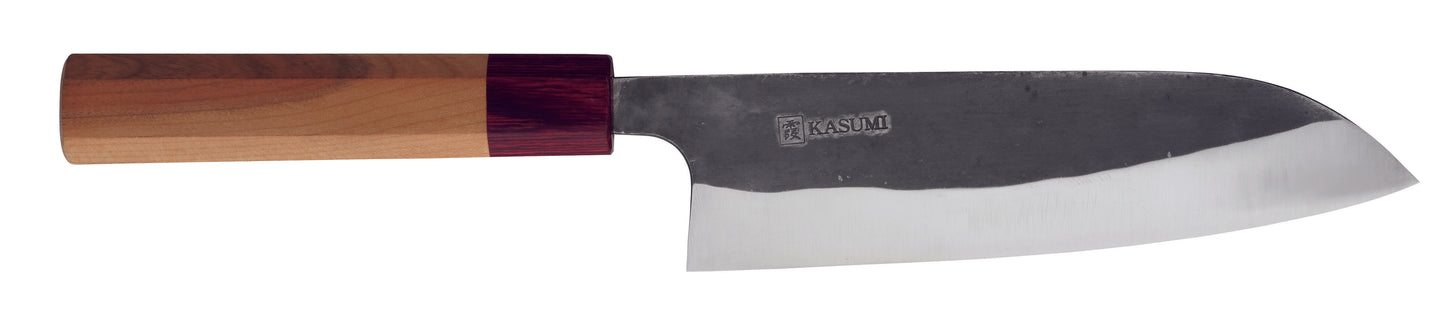 Kasumi Black Kurouchi KSA-100 - 6.5 in Santoku