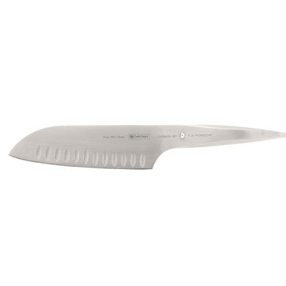 Chroma type 301 6.5 in Santoku Granton edge designed by F.A. Porsche