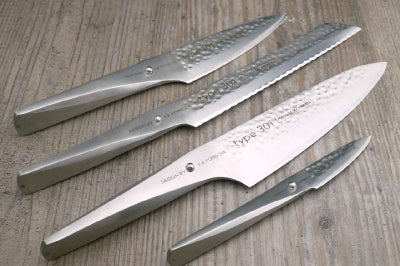 Chroma Type 301 Hammered finished knives designed by F.A. Porsche